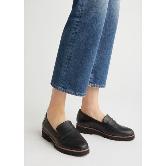 Vionic Cheryl Penny Loafer Black Leather Lug Sole Comfort Chunky Classic 12M NWB - Picture 16 of 16